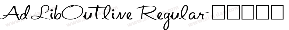 AdLibOutline Regular字体转换